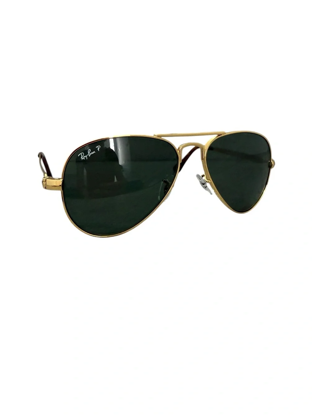 Ray-Ban Aviator Max Arista Gold Frame Sunglasses with Green Lenses